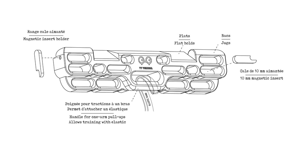 YY Vertical VerticalBoard One Climbing Hangboard