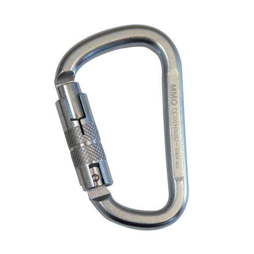 MMO Steel D Triple Lock Carabiner