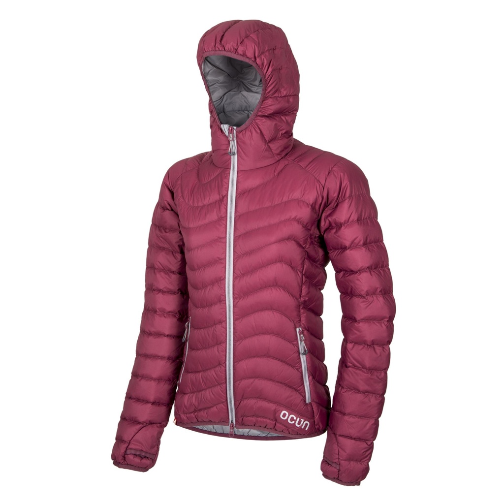 Ocun Tsunami Eco Down Jacket – Women's (Medium, Rose Maroon / Silver Sconce)