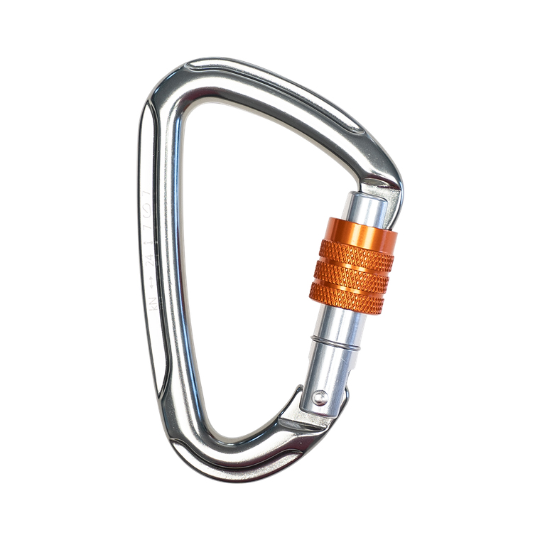 Flashed Screwgate Carabiner (Grey/Orange)