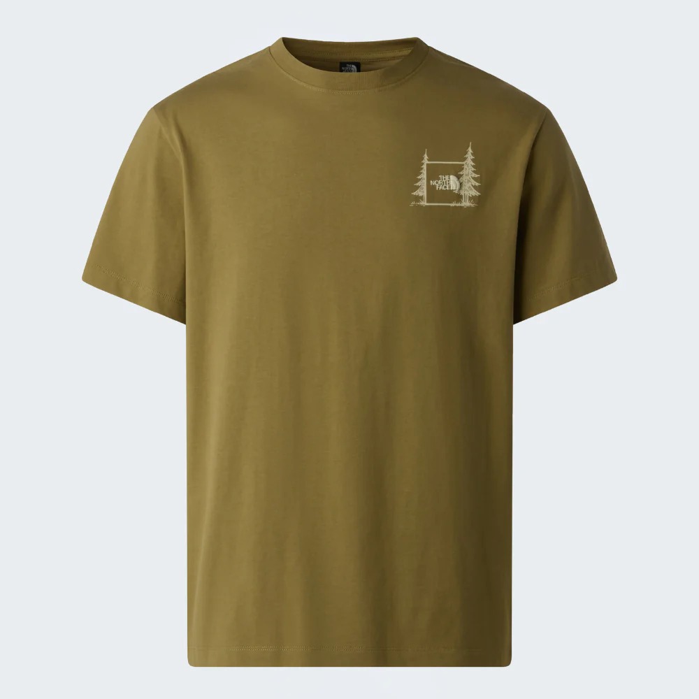 The North Face Relaxed Tee S/S - Camping Graphic (Large, Cedar)