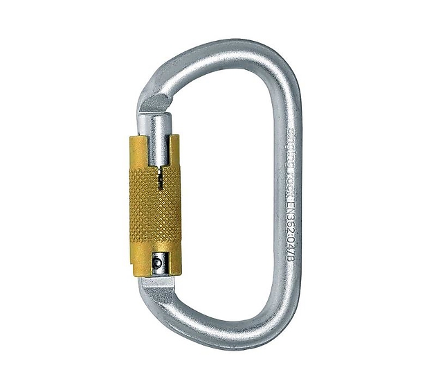 Singing Rock Steel Oval Carabiner 30KN (Triple Lock)